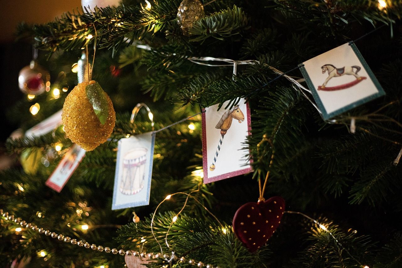 Enhance Your Holiday Decor with a Red Beaded Garland Christmas Tree